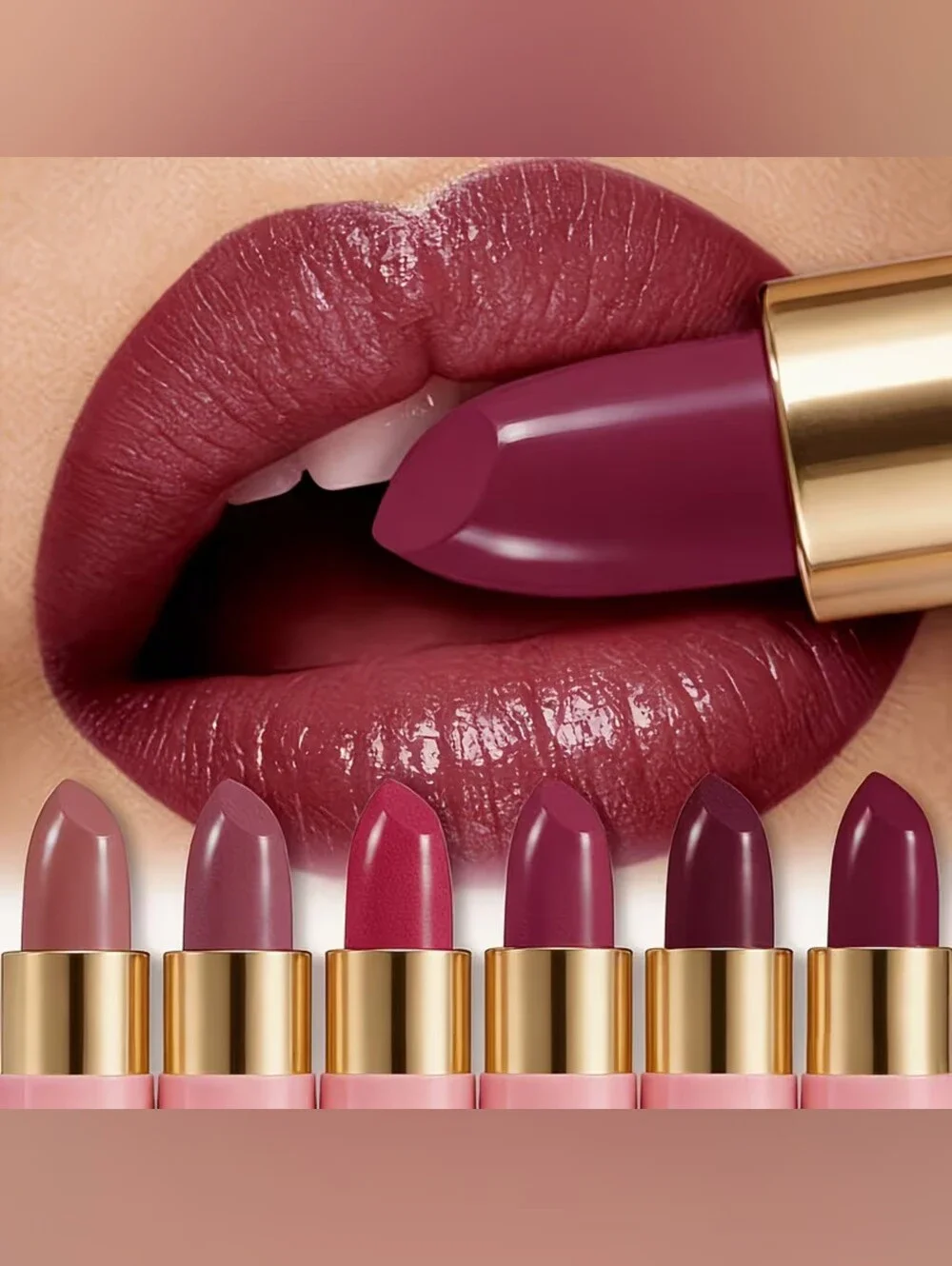 Beautiful Long-Lasting Velvet Lipstick Set (6 Shades)